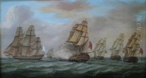 English And French Fleets In Line Of Battle