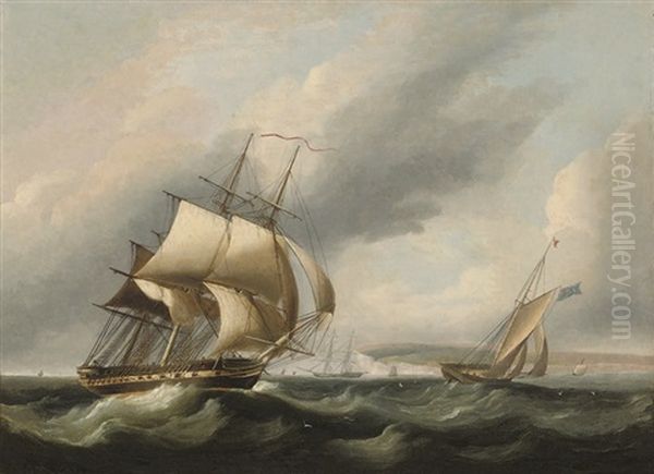 Vessels In A Stiff Breeze Off The North Foreland - view 1