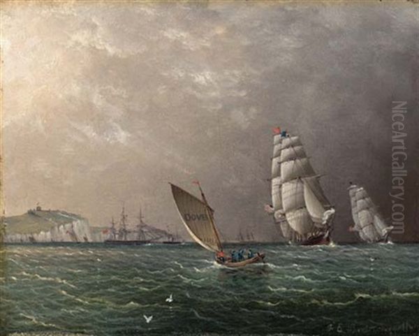 An American Merchantman Signalling For A Pilot In The Channel Off Dover - view 1