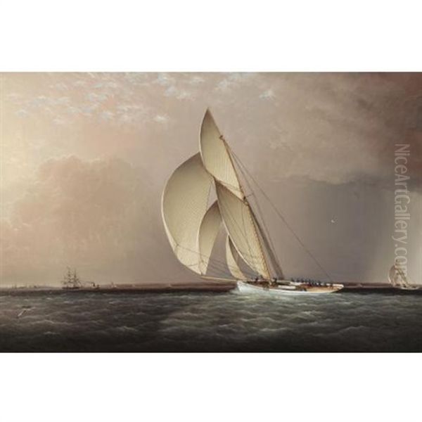 Yachts Racing Off Sandy Hook - view 1
