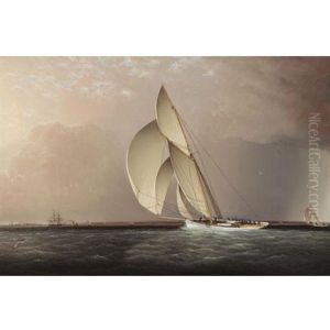 Yachts Racing Off Sandy Hook by James Edward Buttersworth