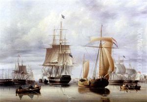Shipping In A Port by James Edward Buttersworth