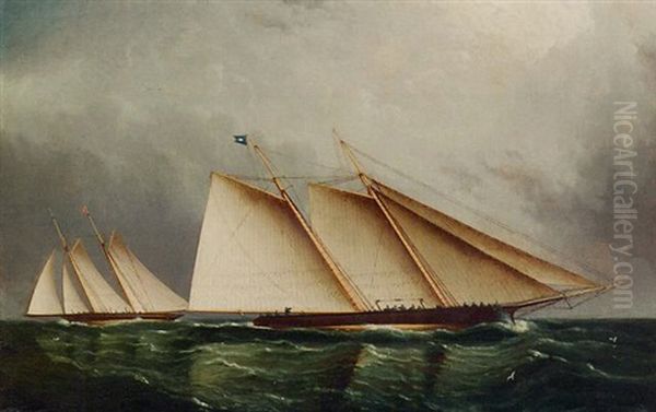 Yacht "dauntless" Racing Toward Victory - view 1