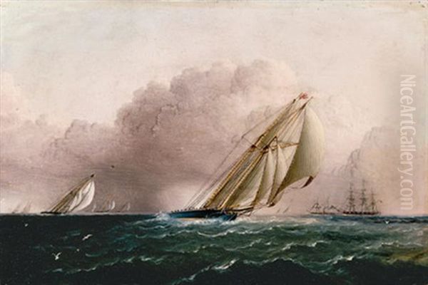 N.y.y.c. Schooner Yacht "estelle" Running Home - view 1