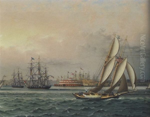 A Steady Breeze Off The Battery, New York Harbor - view 1