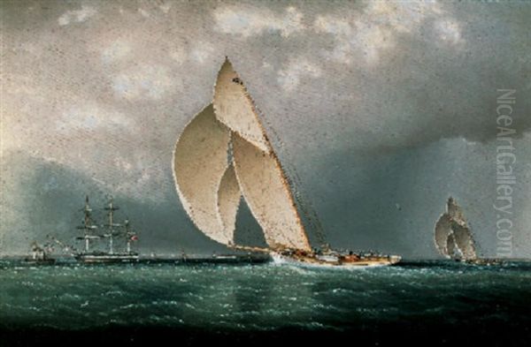 "volunteer" Versus "thistle", America's Cup, 1887 - view 1