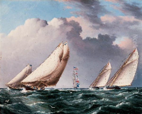 Yachts Rounding The Mark - view 1