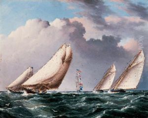 Yachts Rounding The Mark