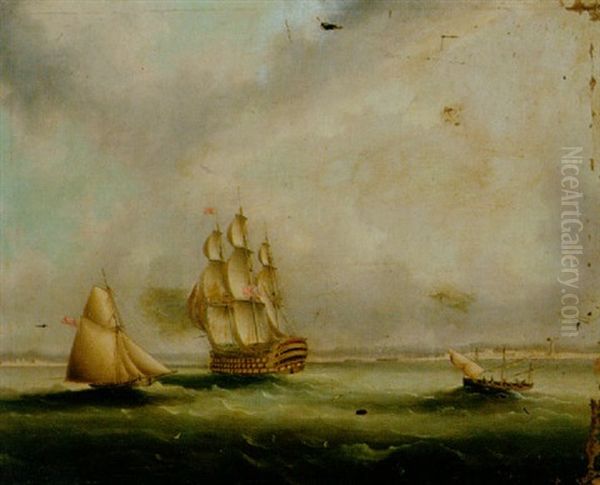A Frigate And Other Shipping Off Cadiz - view 1