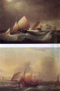 Shipping In High Seas by James Edward Buttersworth