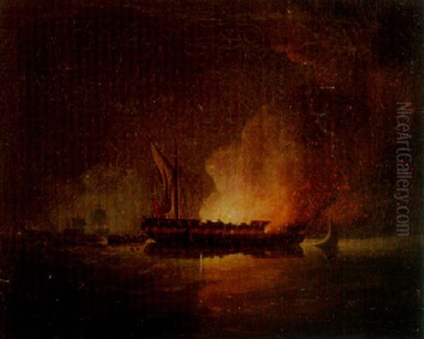 The Burning Of The Ship "philadelphia" In Tripoli Harbor - view 1