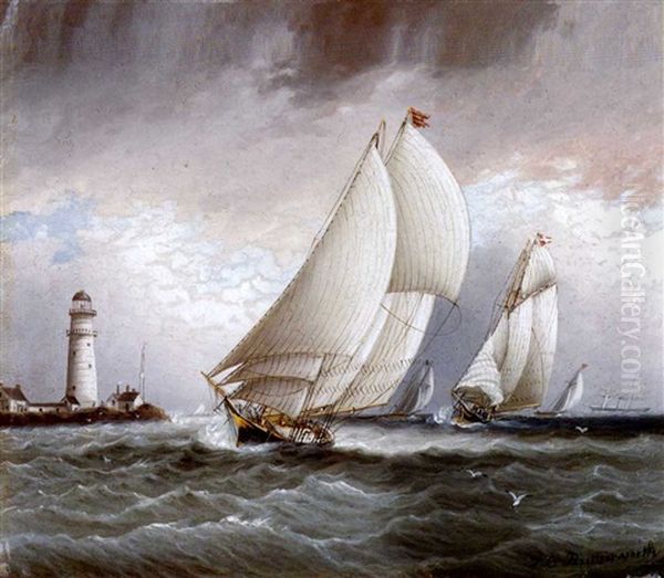 Yacht Race Near Lighthouse - view 1