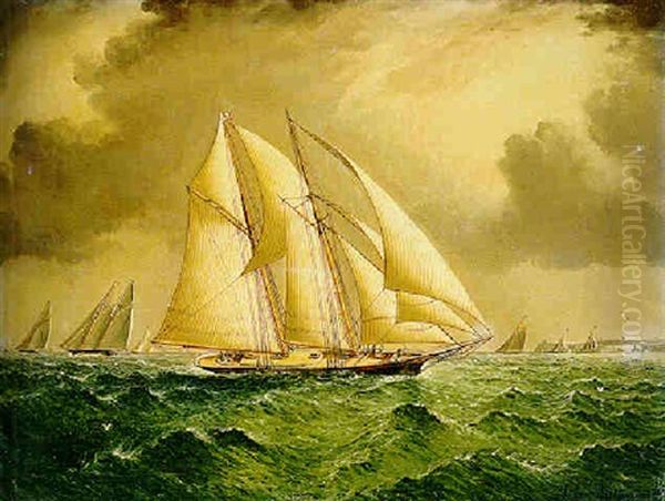 Schooners Racing Off Sandy Hook - view 1