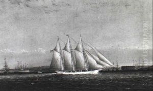 An American Schooner Off The Battery, New York Harbour An American Schooner Off The Battery, New York Harbour