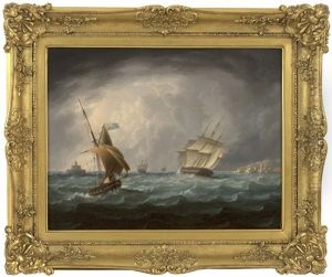 A Ship Of The Line Headed Out With The Fleet