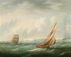 A Frigate Of The Royal Navy by Thomas Buttersworth