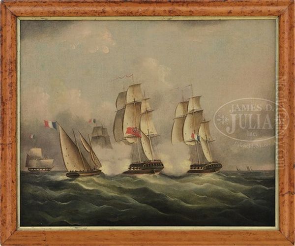 French And British Naval Battle - view 1