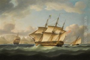 A Third-rate British Privateer With A Cutter Astern Off The Cape Of Good Hope, With A View Of Table Bay And Cape Town Beyond