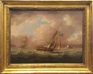 Pair Of Marine Paintings by Thomas Buttersworth