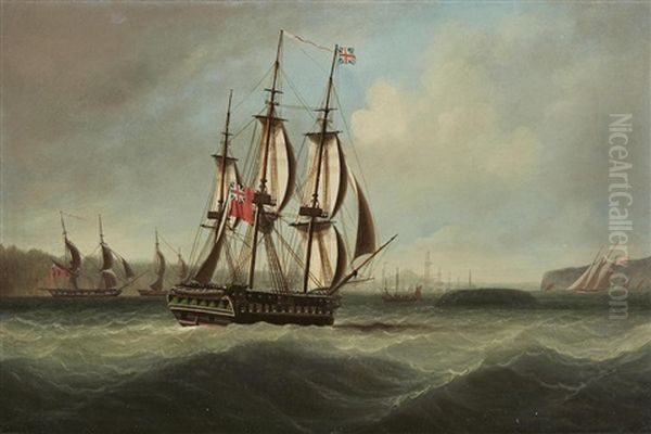 The British Fleet Arriving At The Bay Of Naples - view 1