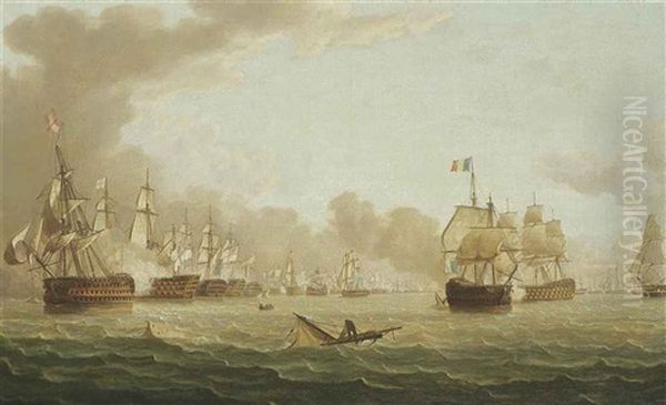 Trafalgar, 21st October: H.m.s. Victory Breaking Through The Enemy Line - view 1