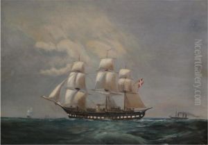 The Frigate "sjelland" by Ioannis (Jean H.) Altamura
