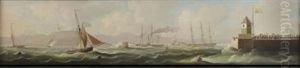 King George Iv's Visit To Scotland - The Arrival At Leith by Thomas Buttersworth