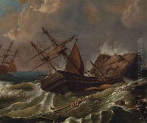 A Shipwreck Off The Coast by Thomas Buttersworth