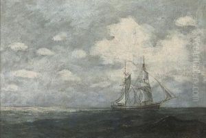 A Trading Brig by Ioannis (Jean H.) Altamura