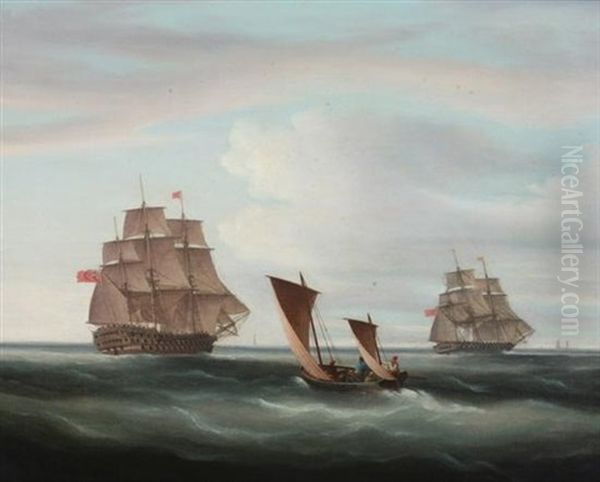 A Frigate And Man O'war Of The Channel Squadron - view 1