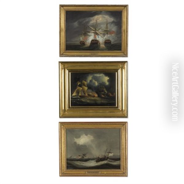 Ship On Returning From An Unsuccessful Expedition To Ireland (+ 2 Others, Various Sizes; 3 Works) - view 1