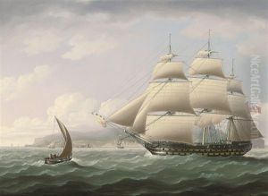 The Honourable East India Company's Ship Dunira by Thomas Buttersworth