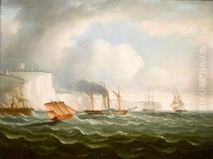 The Paddle Steamer "endeavour" Off Dover