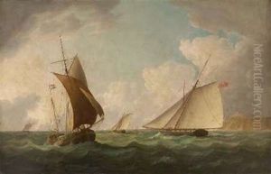 Shipping Off The English Coast by Thomas Buttersworth