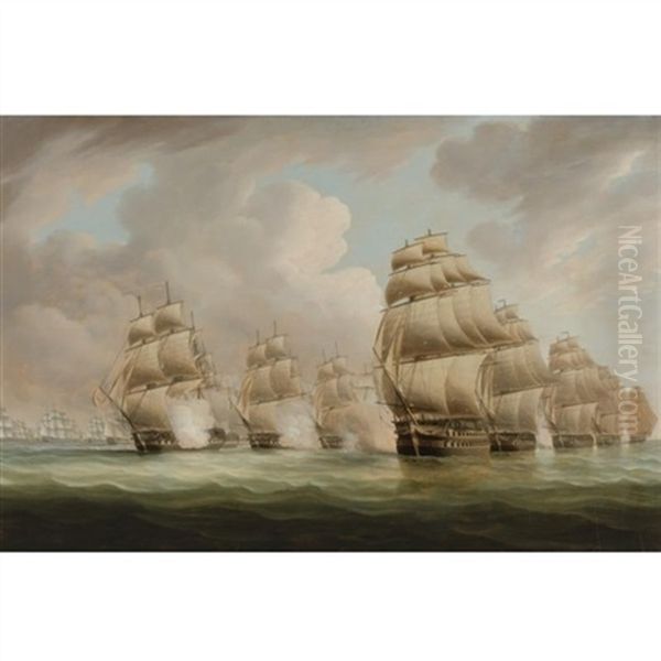 The Action Of Commodore Dance And The Comte De Linois Off The Straits Of Malacca, February 15th - view 1