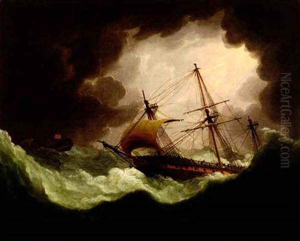 British Men-o'war Running Before The Storm - view 1
