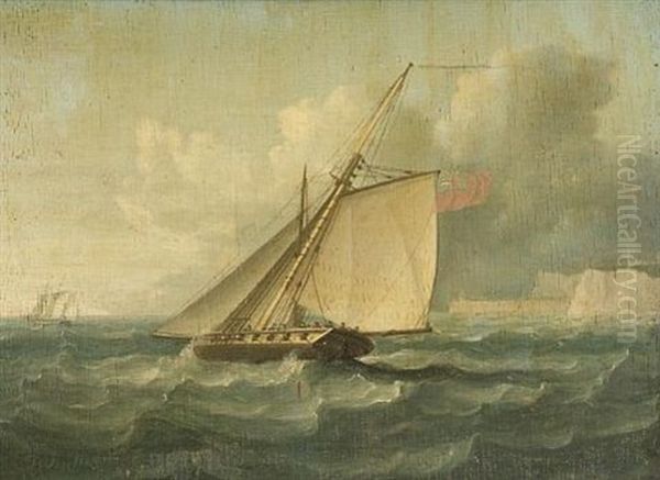 An Armed Cutter Of The Royal Navy In Pursuit Of A French Lugger In The Channel - view 1
