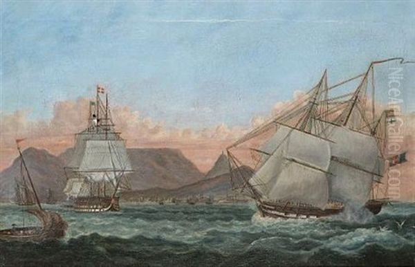 Vessels In Table Bay, Cape Town Beyond, South Africa - view 1