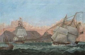 Vessels In Table Bay, Cape Town Beyond, South Africa