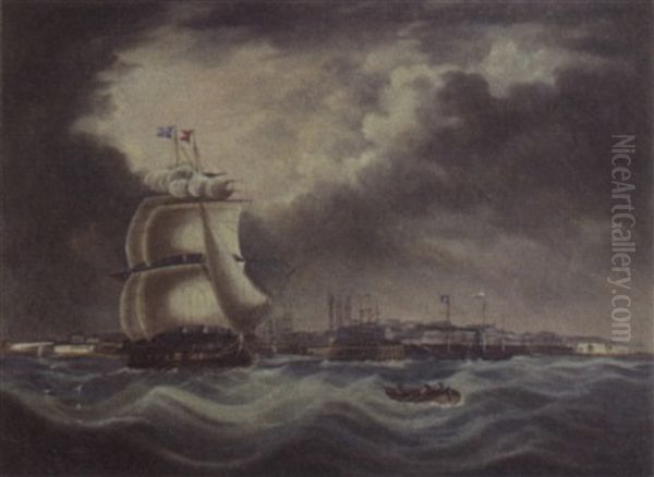 Ships Leving Harbor - view 1