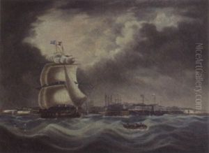 Ships Leving Harbor by Thomas Buttersworth