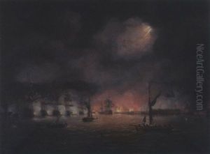 Bombardment Of Copenhagen, April 2, 1801 By A British Fleet Under Admiral Lord Nelson by Thomas Buttersworth