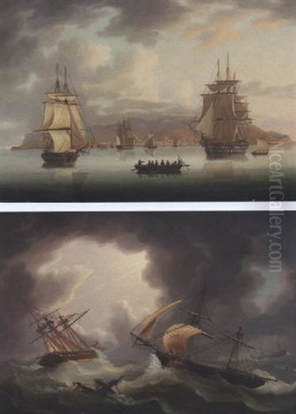 Funchal Roadstead With Hms "blenheim," "gray House" And "harrier" Outward Bound - view 1