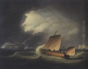The Loss Of The "brittania" On The Goodwins by Thomas Buttersworth