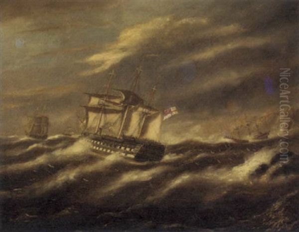 A Squadron In Heavy Seas - view 1