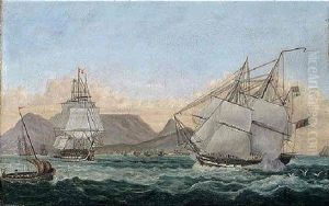 Danish And British Shipping Off Cape Town