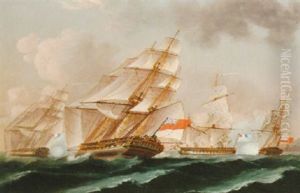 A Napoleonic Frigate Action by Thomas Buttersworth