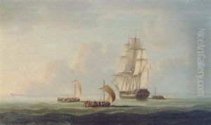 A Merchantman Taking On Board Survivors From A Burning Ship A Merchantman Taking On Board Survivors From A Burning Ship