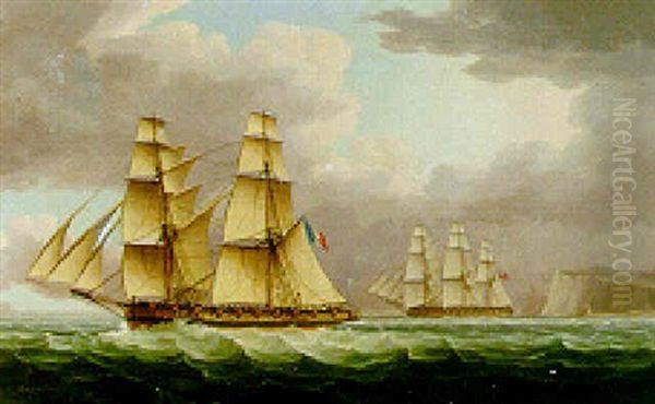 A Naval Incident Off Beachy Head During The Napoleonic Wars - view 1