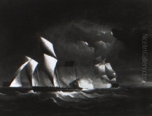 The Armed Lugger 'will Watch' Chased By A Frigate - view 1